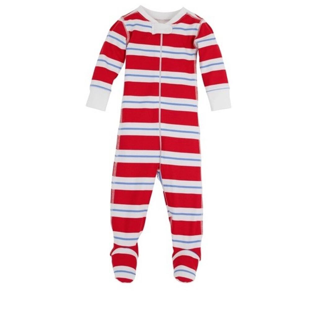 The Beaufort Bonnet Company Knox's Night Nights Red White Blue Stripe 6-12 Month